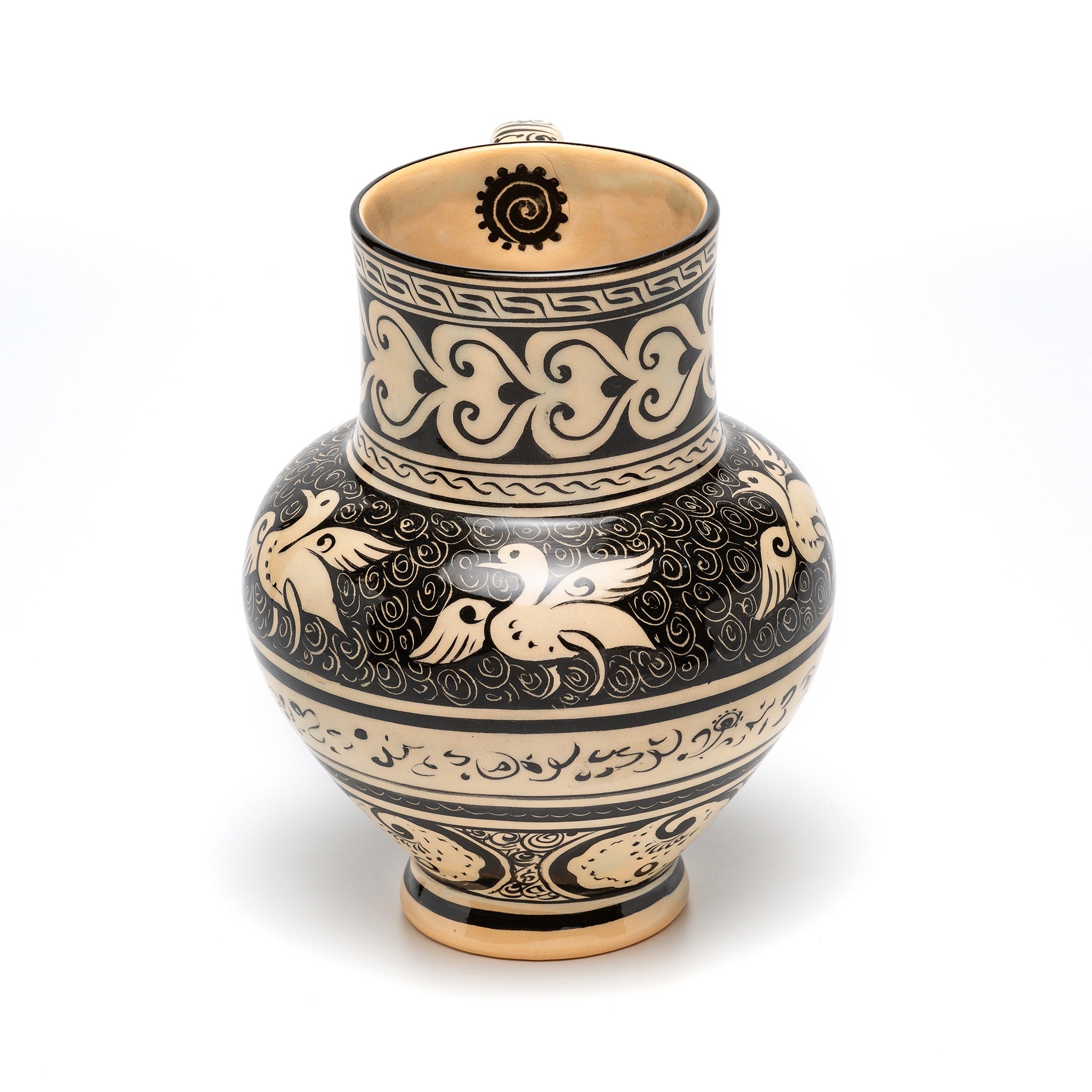 artizan-breeze - Cream Black Bird  Vase - Artisan Breeze